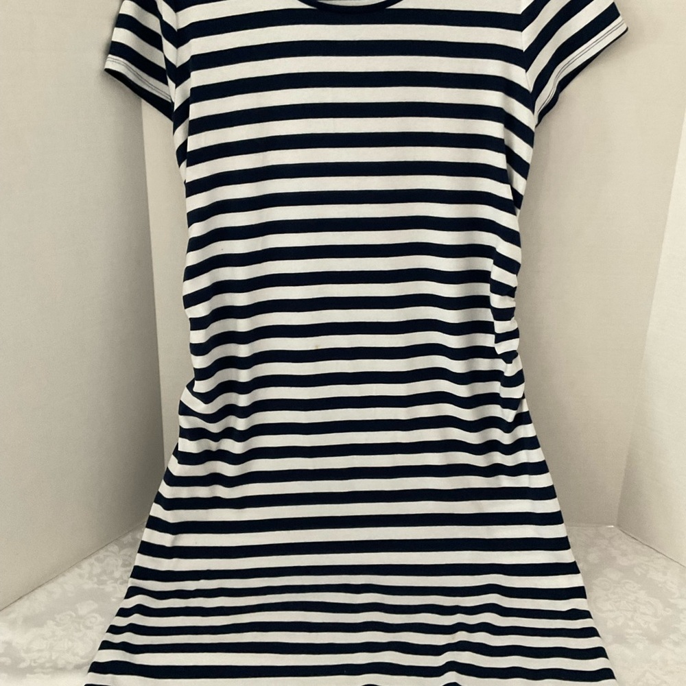 Liz Lang Maternity stripe dress. Size Large - Picture 1 of 6